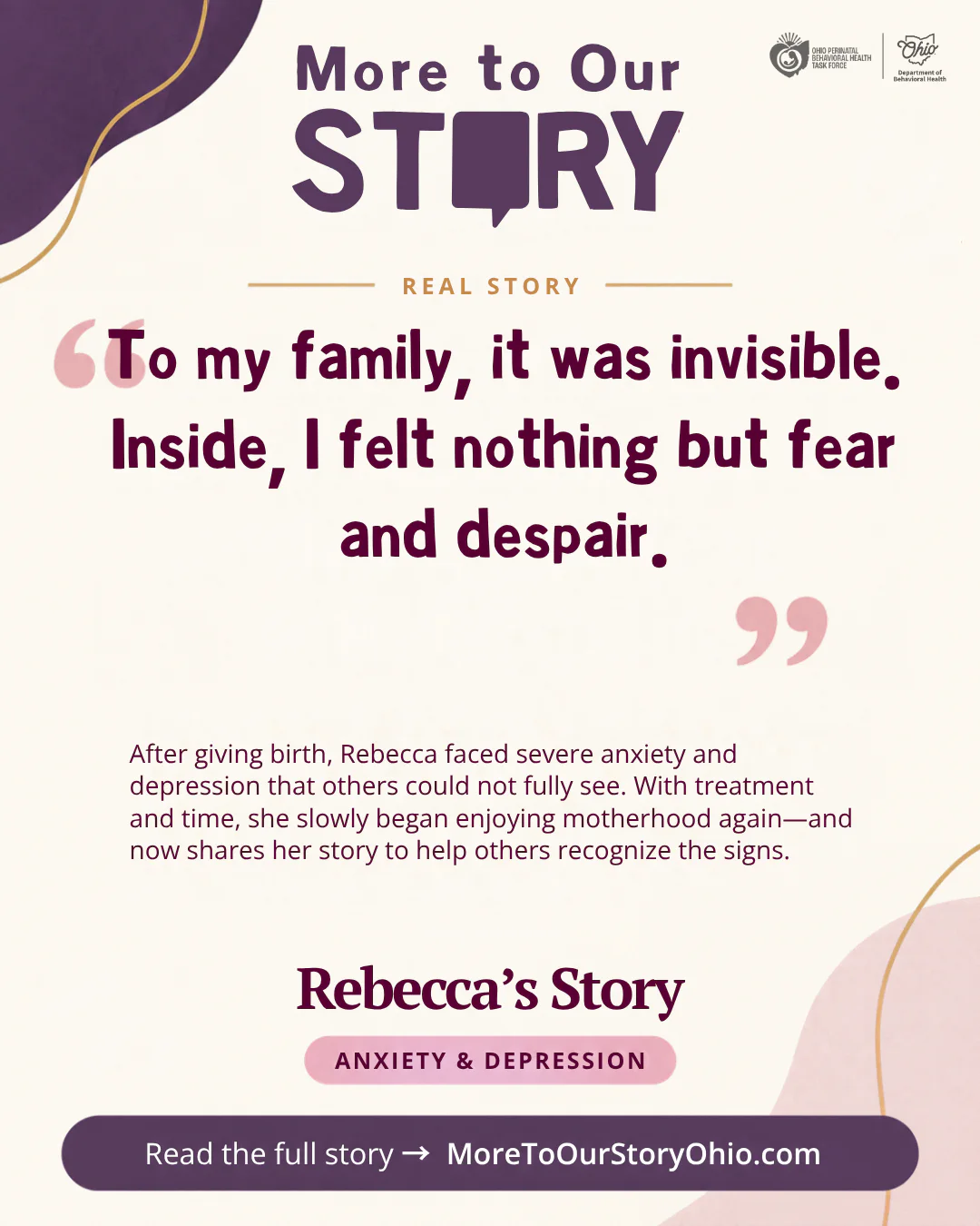 Rebecca’s campaign story card